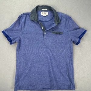 Penguin Shirt Men’s Sz L Blue Casual Soft Heritage Slim Fit Polo Short Sleeve - Picture 1 of 8