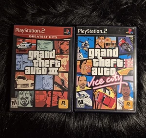 Grand Theft Auto III & Vice City Bundle | PlayStation 2 (PS2), W/ Manuals + Maps - Picture 1 of 8
