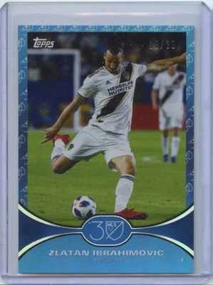 2025 Topps MLS 30th Anniversary ZLATAN IBRAHIMOVIC #2 BLUE FOIL 5/30 - Image 1 of 2