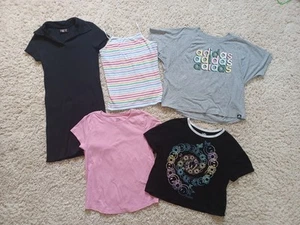 GIRLS LOT M 10 12 SUMMER TOPS TANK T-SHIRTS DRESS JUSTICE ADIDAS PRE-OWNED EUC - Picture 1 of 1