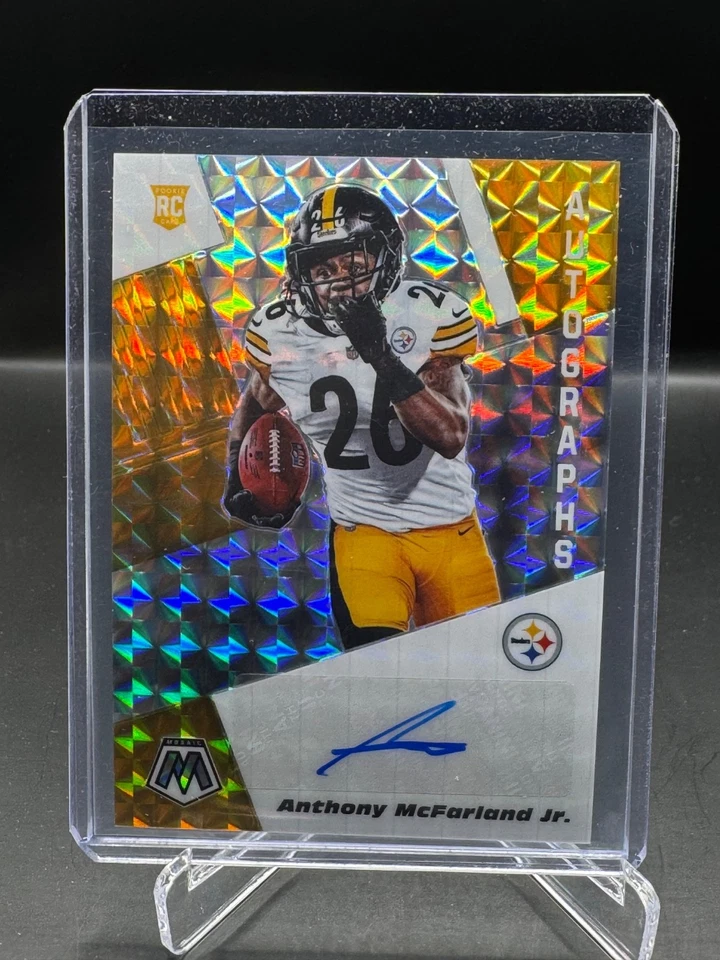 2020 PANINI MOSAIC!  ANTHONY MCFARLAND JR!  RC!  AUTO!  MOSAIC!  STEELERS! - Image 1 of 2