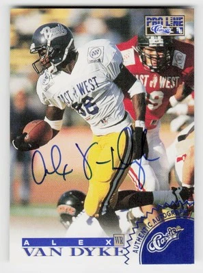 1996 Pro Line #NNO Alex Van Dyke Autographs Blue - Image 1 of 2