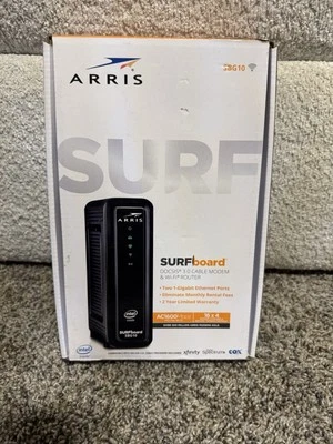 ARRIS SURFboard SBG10 Dual Band AC1600 Docsis 3 WIFI Cable Modem & Router In One - Image 1 of 4
