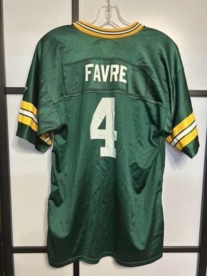Vintage Green Bay Packers Jersey Mens XL NFL Brett Favre #4 Logo Athletic 90s - Image 1 of 4