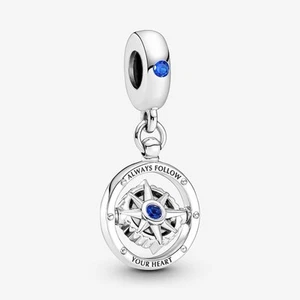 Pandora Spinning Compass Dangle Charm - Picture 1 of 7