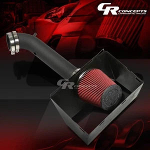 FOR 02-08 DODGE RAM 4.7L 5.7L V8 BLACK ALUMINUM COLD AIR INTAKE & HEAT SHIELD - Picture 1 of 6