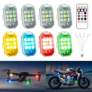 8Pack Wireless Strobe LED Lights USB Rechargeable High Brightness Flashing Light - Picture 1 of 24