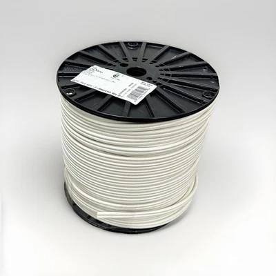Cable de lámpara CCI 16/2 x 250 pies blanco trenzado cobre carrete de cable ligero SPT-2 Foto 1 de 4