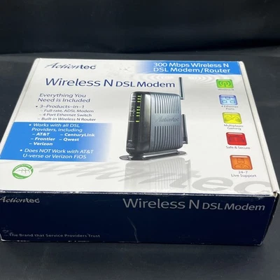 Actiontec GT784WN 3 In 1, 4 Port 10/100 Wireless N DSL Modem Router - Open Box - Image 1 of 4