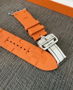 Apple Watch Hermes Kilim bracelet de montre simple tour orange 45,46 49 mm - Photo 1 sur 5