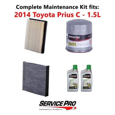 2014 Toyota Prius C 1.5L Complete Oil, Air & Cabin Filter Kit (0W-20) - Image 1 of 4