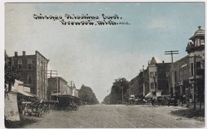 MICHIGAN BRONSON CHICAGO STRASSENANSICHT NACH WESTEN VON C.U. Williams um 1910 - Bild 1 von 2