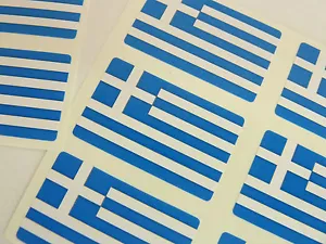 Mini Aufkleber Pack, selbstklebende griechische Flagge Etiketten, FR130 - Bild 1 von 2