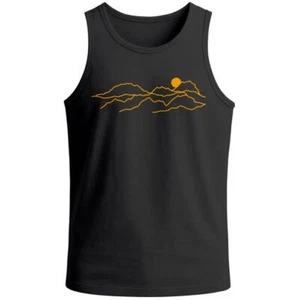 Herren Tank-Top Print Bergkette Line-Art Design Grafikshirt Outdoor Aufdruck - Bild 1 von 4