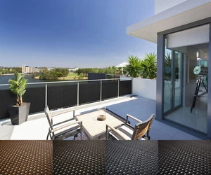 Rattan Balkon und Terrassen-Sichtschutz Balkonverkleidung 90 cm 100 cm Meterware - Bild 1 von 48