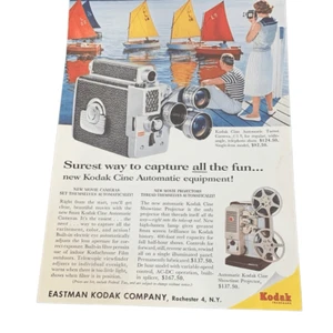 Vintage 1959 Kodak Cine Automatic Graduate to Movies Ad Advertisement - Picture 1 of 2