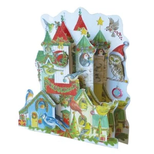 Christmas Birdhouse Caspari Advent Calendar 30.25 x 35.5 cm - Picture 1 of 1
