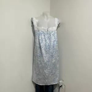 Croft And Barrow Nightgown Plus Gown 4X New Nwt 100% Cotton Weave Floral Cool - Picture 1 of 9