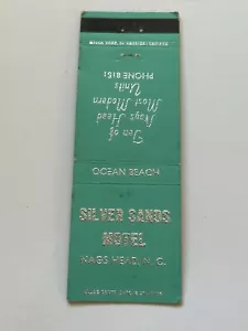 Silver Sands Motel Nags Head NC North Carolina Vintage Matchbook Cover MB18 - Picture 1 of 2
