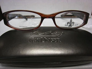 FLEUR DE LIS Eyeglass Frames  MESMERIZE in BROWN  52-18-135  W/case - Picture 1 of 3