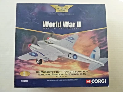 Corgi, DH Mosquito FB VI, RAF 211 Squadron, Bangkok Tailandia, 1:72, Diecast, Nuevo Foto 1 de 4