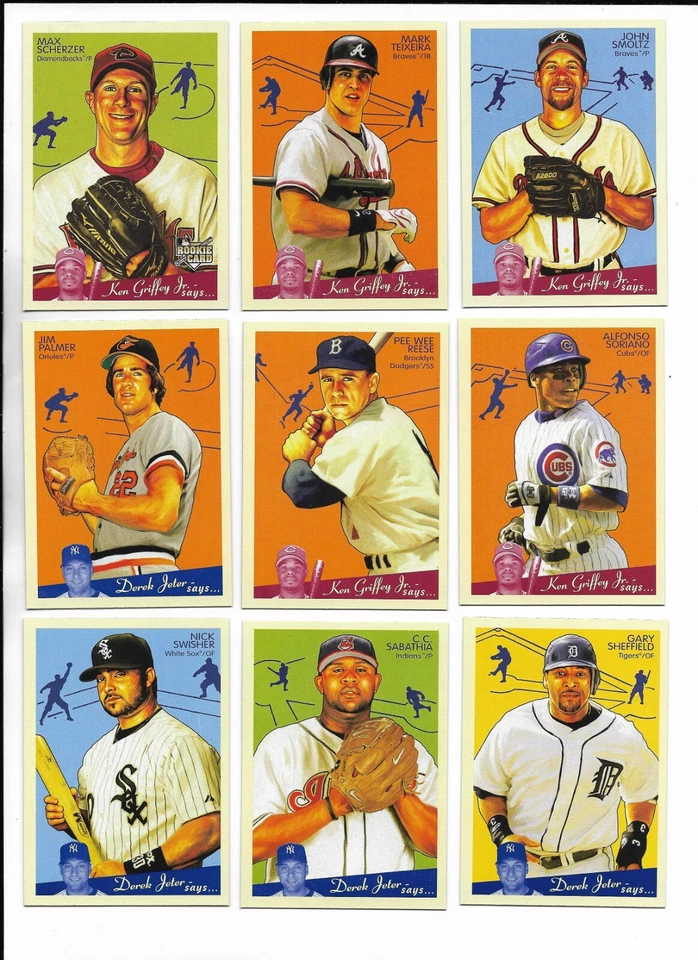 2008 Goudey PICK-A-CARD Scherzer RC Smoltz Palmer Pee Wee Reese Sabathia Mauer + - Image 1 of 1