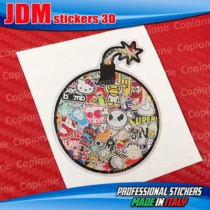Adesivo 3D resinato STICKER BOMB Shocker hand JDM BOMB auto moto - Picture 1 of 1