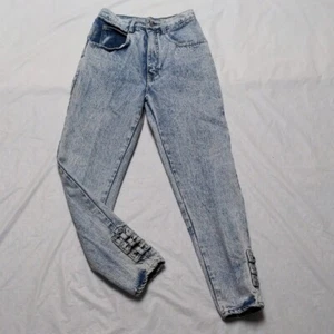 Pantalones de mezclilla Gitano vintage años 90 tiro súper alto lavado ácido lazo festival talla 5/6 - Imagen 1 de 7