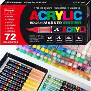 Plumas de pintura acrílica de 120 colores marcadores punta de pincel para pintura rupestre lienzo piedra - Imagen 1 de 30