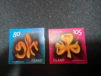  ICELAND 2007 SCOUTS  EUROPA MNH set of 2 Self Ad booklet stamps Scott 1112-1113 - Image 1 of 2