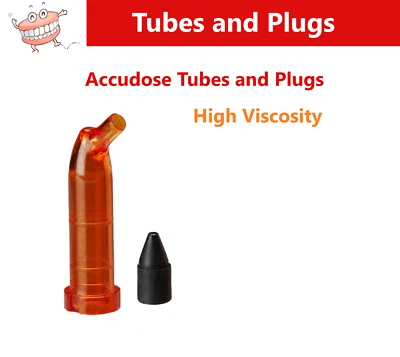 Dental Accudose Tubes and Plugs High Viscosity For C-R Syringe, PhotoBloc Orange - Image 1 of 2