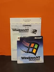 Vtg Microsoft Windows NT Workstation Operating System V4.0 w Key & Book ~ New - Picture 1 of 2