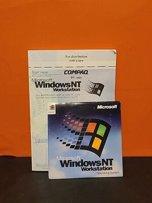Vtg Microsoft Windows NT Workstation Operating System V4.0 w Key & Book ~ New - Image 1 of 2