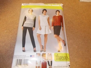 Simplicity Pattern 1255 Ms/Womens  THREADS Knit Tops~Pants~Slim & Flared Skirts  - Picture 1 of 2
