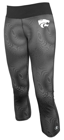 Kansas St Wildcats Leggings Capri Womens XS/S Black 27 x 19 Actual Yoga Gym NEW Cover