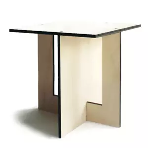 Contemporary Square Wooden Side Table for Small Spaces - Inspired by Fibonacci - Picture 1 of 6