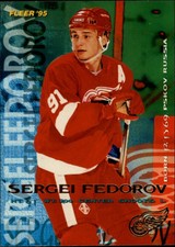 1994-95 Fleer Red Wings Hockey Card #59 Sergei Fedorov