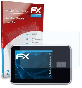 atFoliX 2x protection d'écran pour diabète tandem tslim X2 clair - Photo 1/8