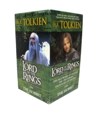 J.R.R. Tolkien Lord Of Rings boxed set The Hobbit Two Towers, Fellowship Ring .. Foto 1 de 4