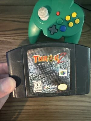 Turok 2: Seeds of Evil Nintendo 64 N64, Authentic, TESTED+PINS POLISHED - Image 1 of 4