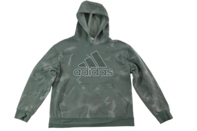 Moletom com capuz Adidas PERFEITO ESTADO tingido leve verde floresta meninos jovens GG - Imagem 1 de 4