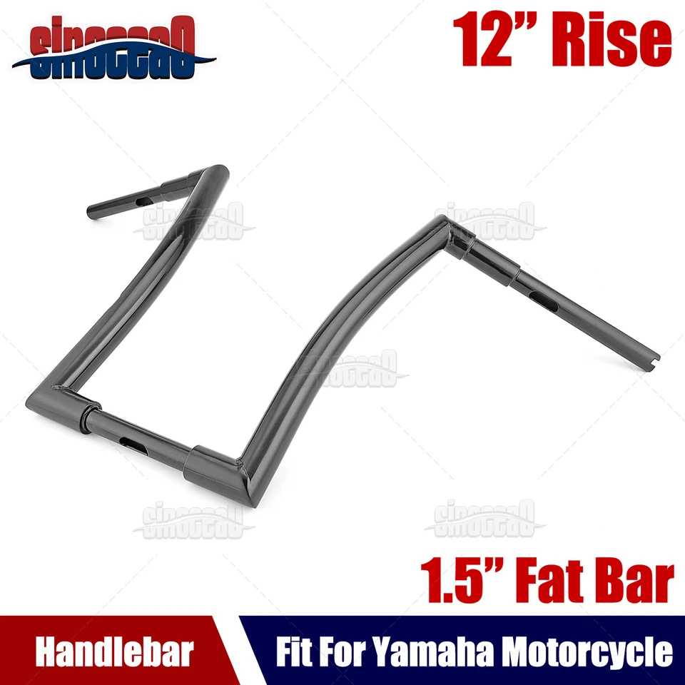 Manillar Fat de 12"" Ape Hanger 1,5" para Yamaha Road Star V-Star 650/950/1100/1300 Foto 1 de 4