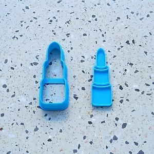 Lipstick embosser & cutter set 8cm - cookie biscuit fondant make up cosmetics - Picture 1 of 2