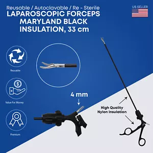 Pinzas laparoscópicas Maryland 33 cm mandíbulas agarre boca instrumentos quirúrgicos - Imagen 1 de 2