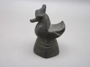 1" Vtg Dragon Rooster Duck Bird Opium Weight Bronze Dollhouse Figurine Asian - Picture 1 of 6
