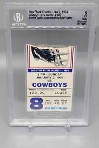 1994 EMMITT SMITH "SEPARATED SHOULDER" GAME TICKET STUB NY GIANTS DALLAS COWBOYS