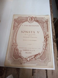 Sonata V L.Van Beethoven Carisch S. P.A.1962 - Picture 1 of 1