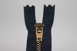 7" YKK Brass Jean Zippers Teeth Auto Lock - 50 pack - Navy Blue - Picture 1 of 3