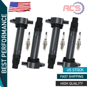 4X Ignition Coils +4 Spark Plugs For Dodge Journey Jeep Compass UF557 4606824AB - Picture 1 of 8