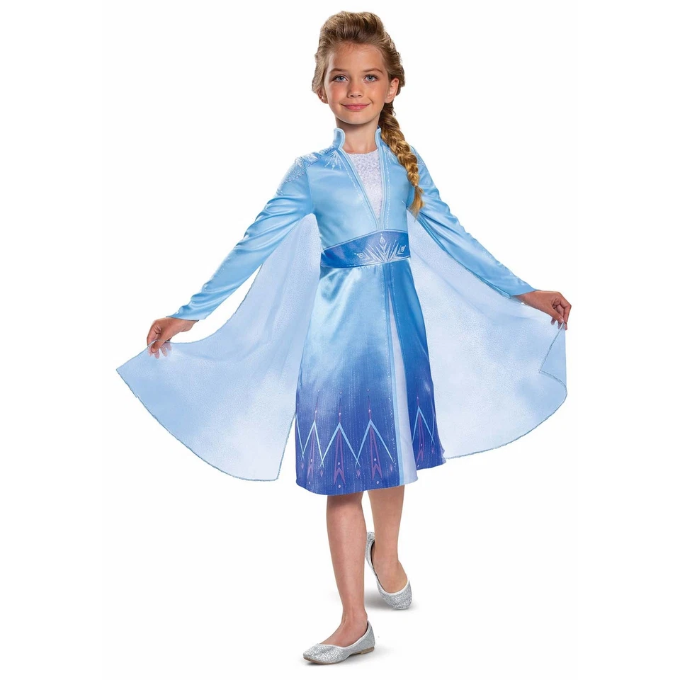 Disney Offizielles Classic Frozen Elsa Kostüm Mädchen Eiskönigin Faschingskostüm